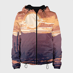Женская куртка Пиксельный пейзаж пустыни