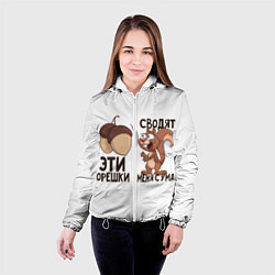 Куртка с капюшоном женская ОреШки Сводят с Ума, цвет: 3D-белый — фото 2