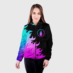 Куртка с капюшоном женская Thousand Foot Krutch неоновый огонь, цвет: 3D-черный — фото 2