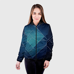Куртка с капюшоном женская Геометрическая бесконечность, цвет: 3D-черный — фото 2