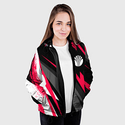 Куртка с капюшоном женская Daewoo fast lines, цвет: 3D-черный — фото 2