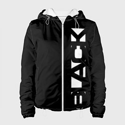Куртка с капюшоном женская Black minimalistik, цвет: 3D-белый