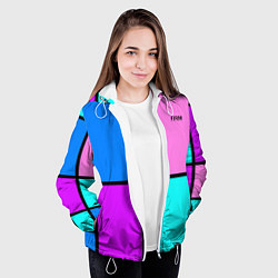 Куртка с капюшоном женская Firm аля 80-е, цвет: 3D-белый — фото 2