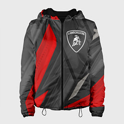 Куртка с капюшоном женская Lamborghini sports racing, цвет: 3D-черный