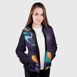 Куртка с капюшоном женская Dark Souls graffity splash, цвет: 3D-черный — фото 2