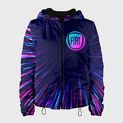 Куртка с капюшоном женская Fiat neon speed lines, цвет: 3D-черный