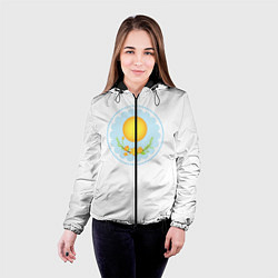 Куртка с капюшоном женская Солнце и цветы, цвет: 3D-черный — фото 2