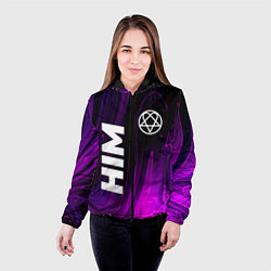 Куртка с капюшоном женская HIM violet plasma, цвет: 3D-черный — фото 2