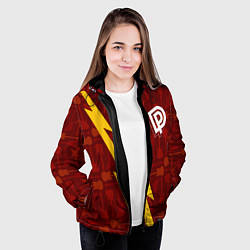 Куртка с капюшоном женская Deep Purple гитары и молния, цвет: 3D-черный — фото 2