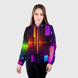 Куртка с капюшоном женская Неонка, цвет: 3D-черный — фото 2