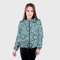 Куртка с капюшоном женская Любитель велика, цвет: 3D-черный — фото 2