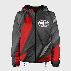Куртка с капюшоном женская FAW sports racing, цвет: 3D-черный