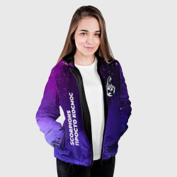 Куртка с капюшоном женская Scorpions просто космос, цвет: 3D-черный — фото 2