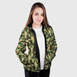 Куртка с капюшоном женская Камуфляж из раков, цвет: 3D-черный — фото 2
