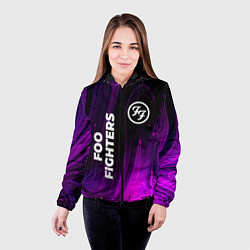 Куртка с капюшоном женская Foo Fighters violet plasma, цвет: 3D-черный — фото 2