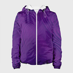 Куртка с капюшоном женская Фантазия в фиолетовом, цвет: 3D-белый