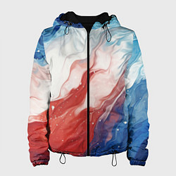 Женская куртка Белый синий красный