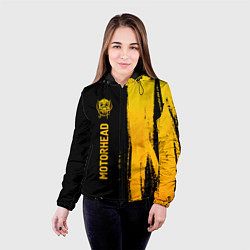 Куртка с капюшоном женская Motorhead - gold gradient: по-вертикали, цвет: 3D-черный — фото 2