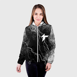 Куртка с капюшоном женская Thunder awaken молнии, цвет: 3D-белый — фото 2