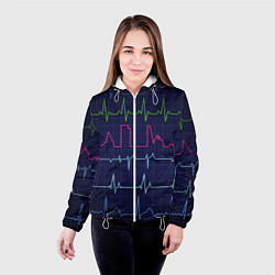 Куртка с капюшоном женская Color pulse, цвет: 3D-белый — фото 2