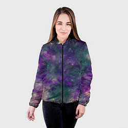 Куртка с капюшоном женская Космос День и ночь, цвет: 3D-черный — фото 2