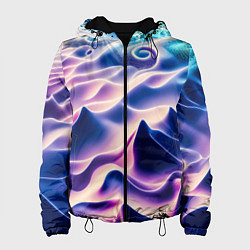 Куртка с капюшоном женская Морское дно абстракция, цвет: 3D-черный