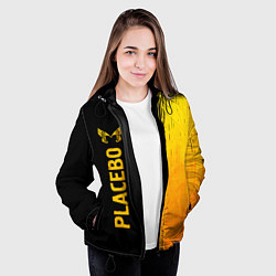 Куртка с капюшоном женская Placebo - gold gradient: по-вертикали, цвет: 3D-черный — фото 2