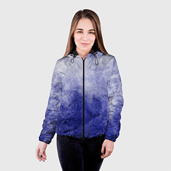 Куртка с капюшоном женская Текстура Ocean splash, цвет: 3D-черный — фото 2
