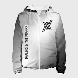 Женская куртка Darling in the FranXX glitch на светлом фоне: надп