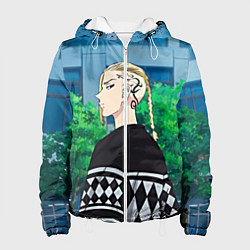 Куртка с капюшоном женская Кэн Рюгудзи, цвет: 3D-белый