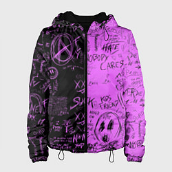 Куртка с капюшоном женская Dead inside purple black, цвет: 3D-черный