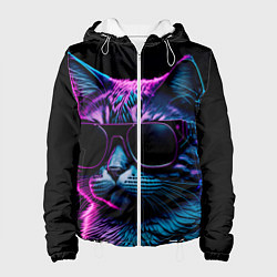 Женская куртка Неоновый котик в очках