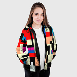 Куртка с капюшоном женская Кубическое измерение, цвет: 3D-черный — фото 2