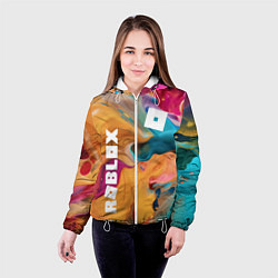 Куртка с капюшоном женская Roblox Logo Color, цвет: 3D-белый — фото 2