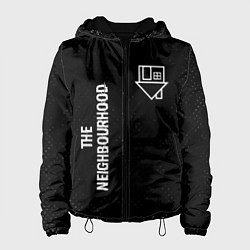 Женская куртка The Neighbourhood glitch на темном фоне: надпись,