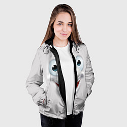 Куртка с капюшоном женская Милая улыбка, цвет: 3D-черный — фото 2