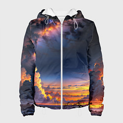 Женская куртка Млечный путь и облака на закате