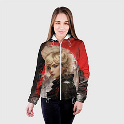 Куртка с капюшоном женская Смотрящая за районом, цвет: 3D-белый — фото 2