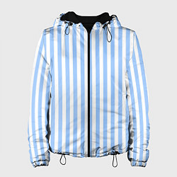 Куртка с капюшоном женская Полосатый морской, цвет: 3D-черный