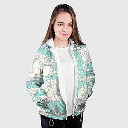 Куртка с капюшоном женская Fly clouds, цвет: 3D-белый — фото 2