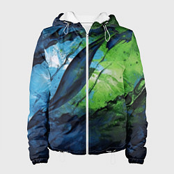 Женская куртка Green blue abstract