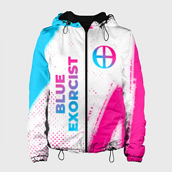 Женская куртка Blue Exorcist neon gradient style: надпись, символ