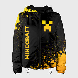Женская куртка Minecraft - gold gradient: надпись, символ