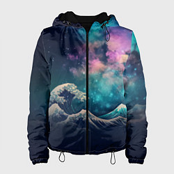 Женская куртка Космическая Большая волна в Канагаве