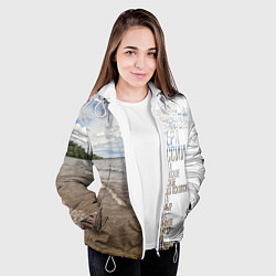 Куртка с капюшоном женская Озёра России, цвет: 3D-белый — фото 2