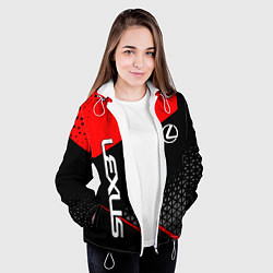 Куртка с капюшоном женская Lexus - red sportwear, цвет: 3D-белый — фото 2