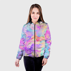 Куртка с капюшоном женская Магическая абстракция узор, цвет: 3D-черный — фото 2
