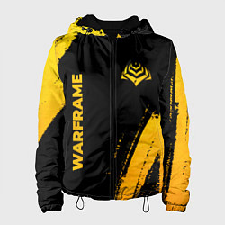 Женская куртка Warframe - gold gradient: надпись, символ