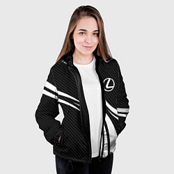 Куртка с капюшоном женская Lexus - carbon line, цвет: 3D-черный — фото 2