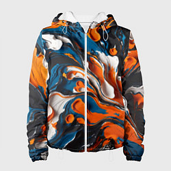 Женская куртка Акриловые краски - оранжевые